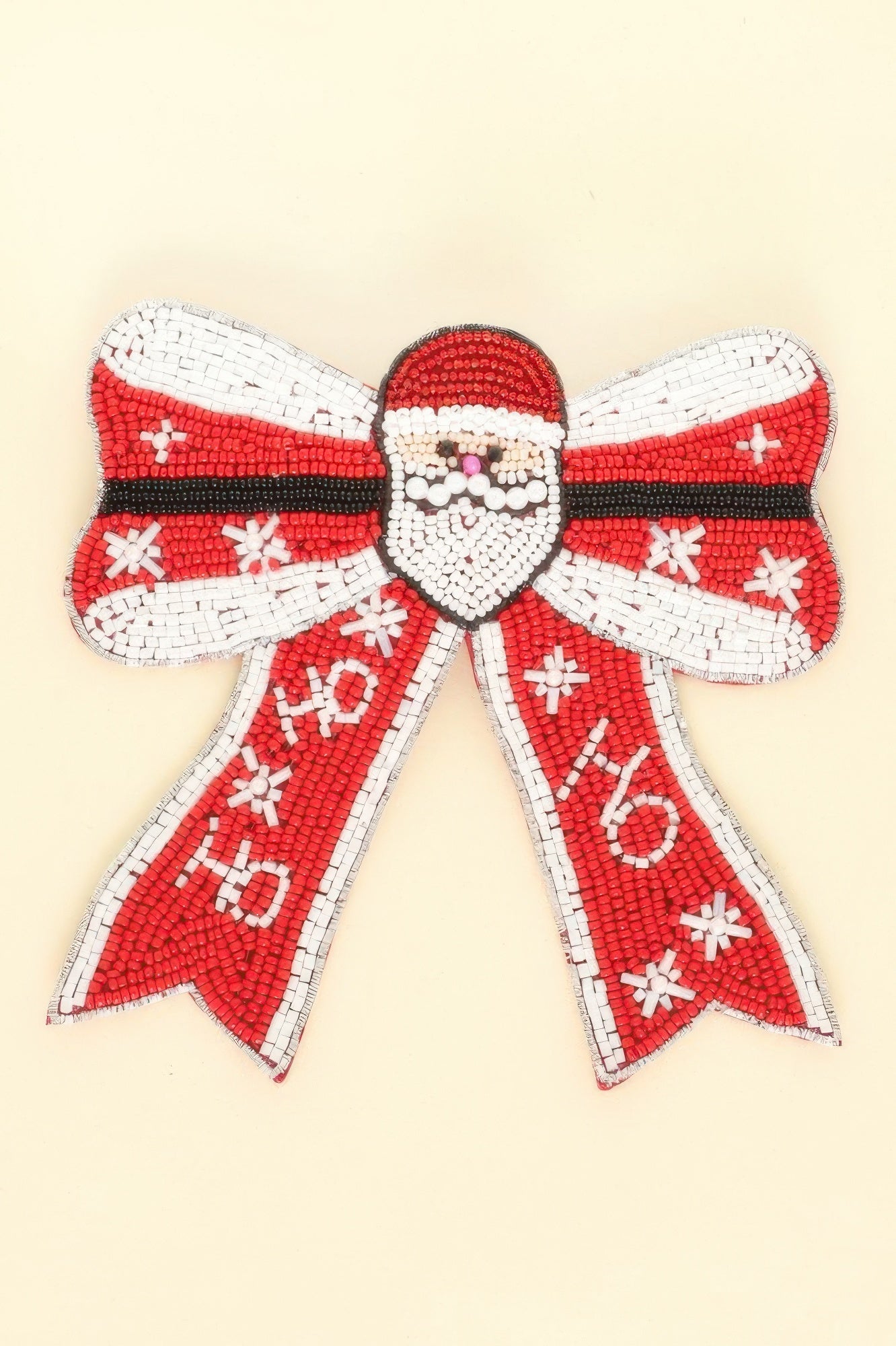 Christmas Santa Bow Barrette Hair Clip - Wear Arielle