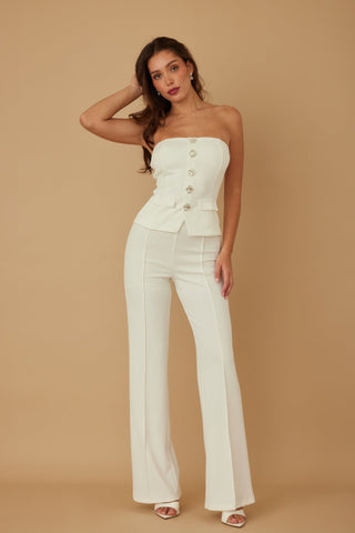 Classy Two Piece Sets With Oval Crystal Stone - Wear Arielle