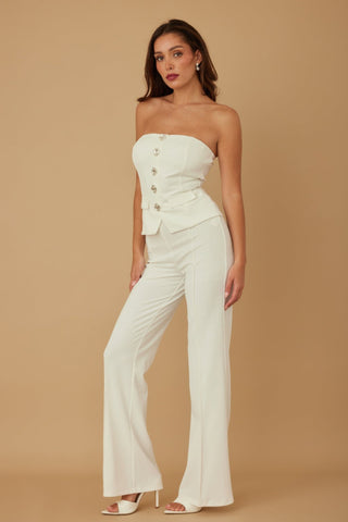 Classy Two Piece Sets With Oval Crystal Stone - Wear Arielle