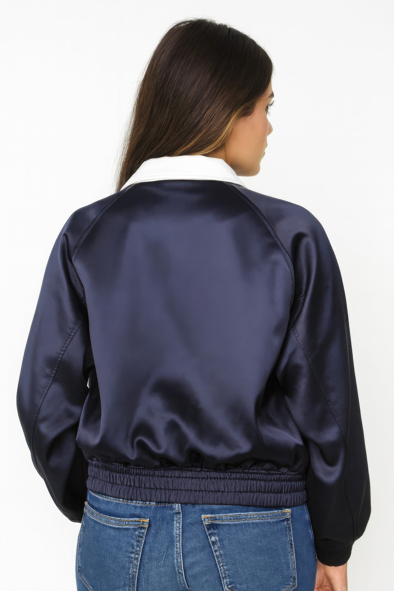 Collared Zipper Down Jacket - Wear Arielle