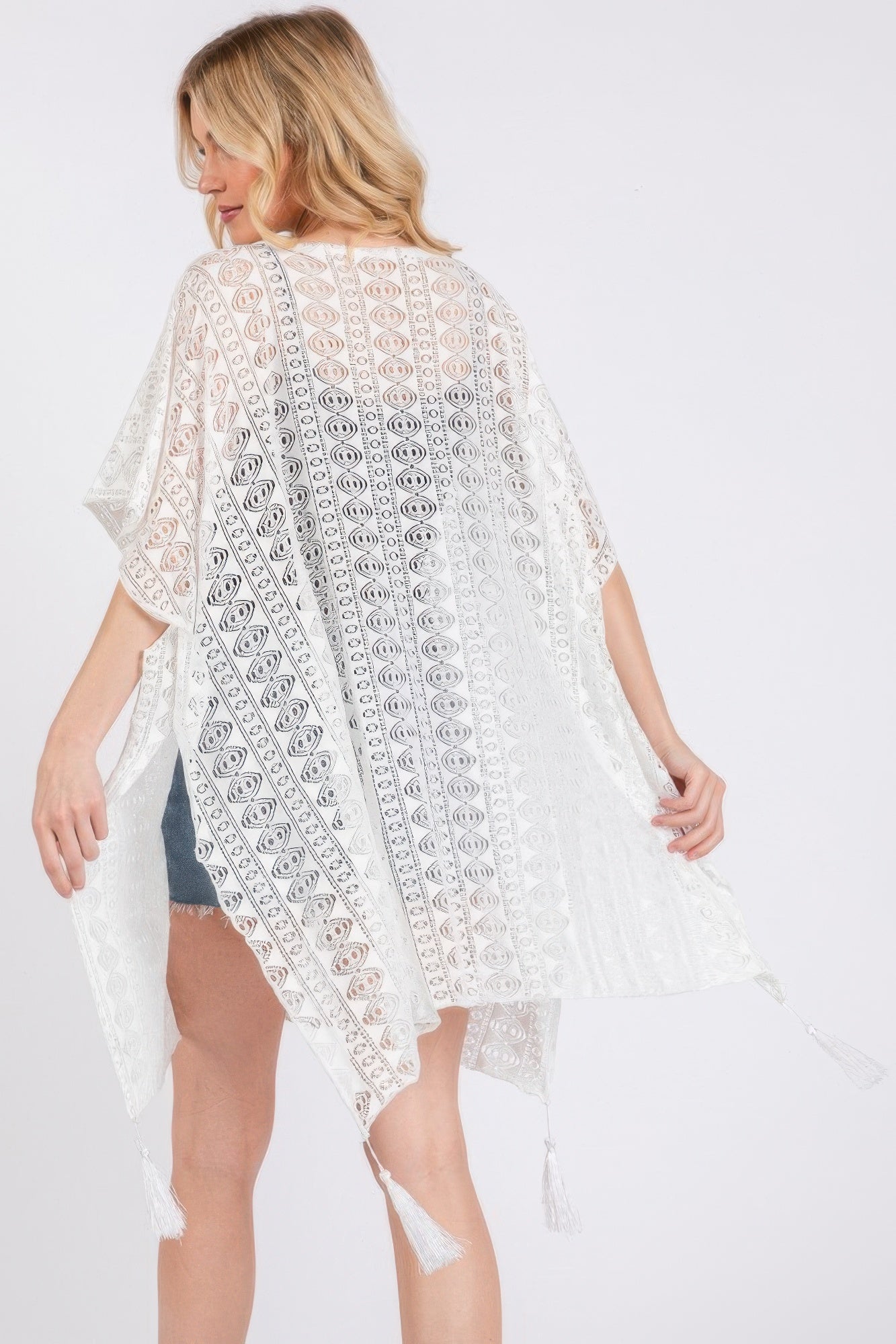 Crochet Lace Tassel Cover Up - Wear Arielle