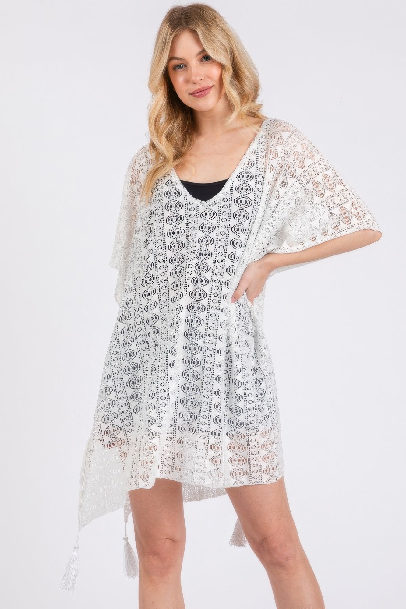 Crochet Lace Tassel Cover Up - Wear Arielle