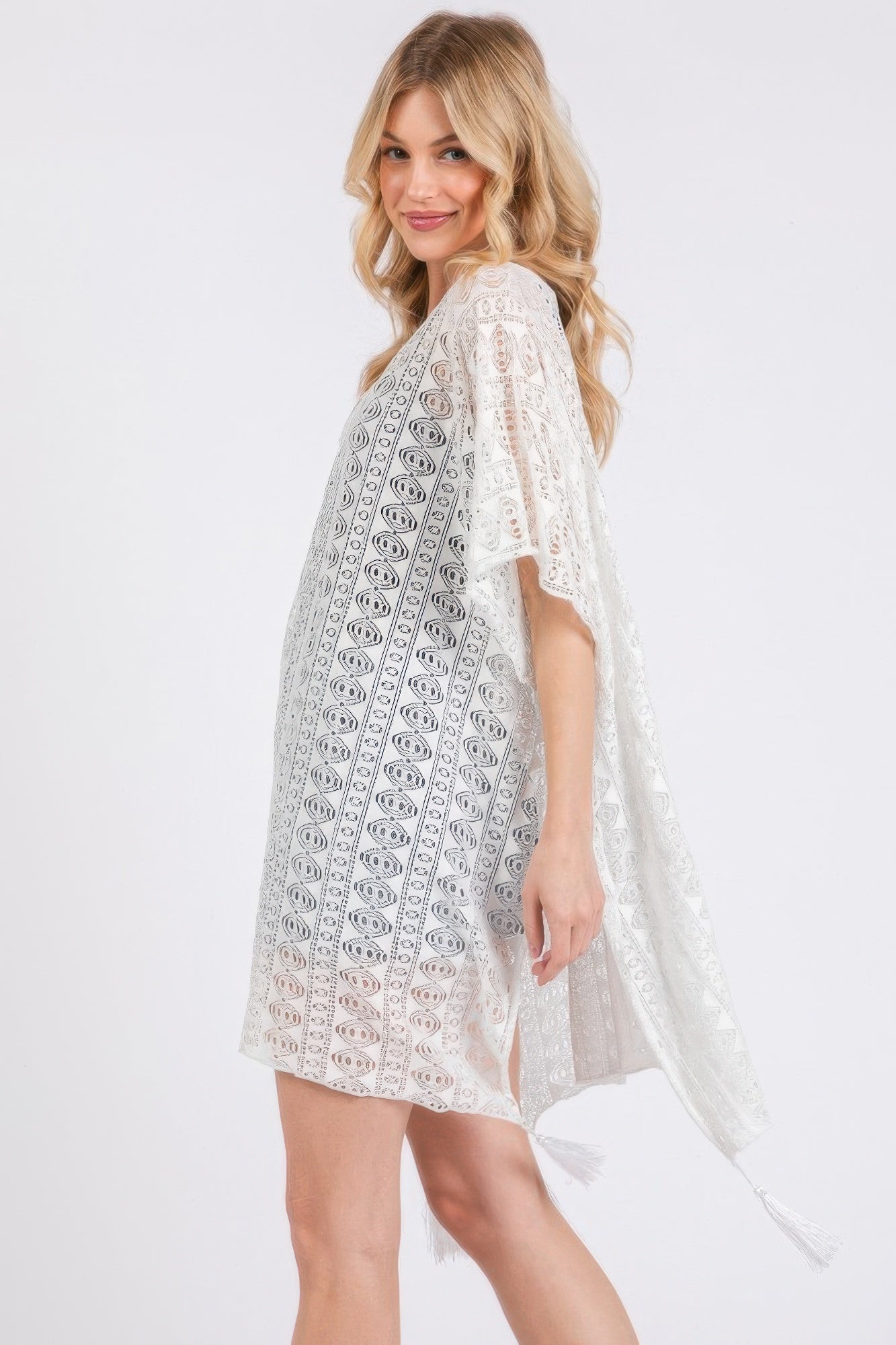 Crochet Lace Tassel Cover Up - Wear Arielle