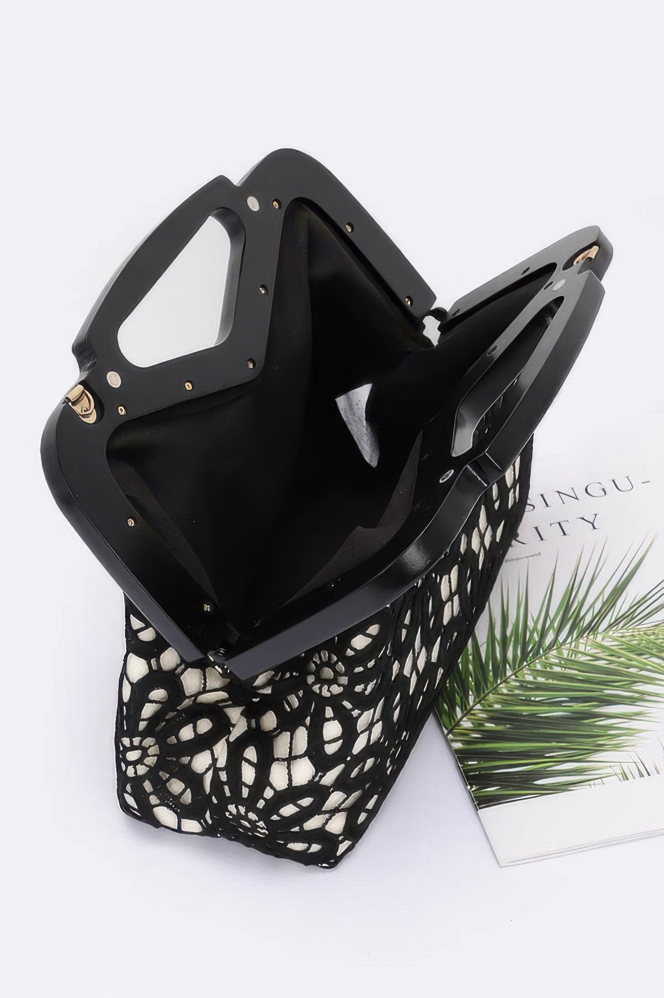 Crochet Wood Frame Clutch - Wear Arielle