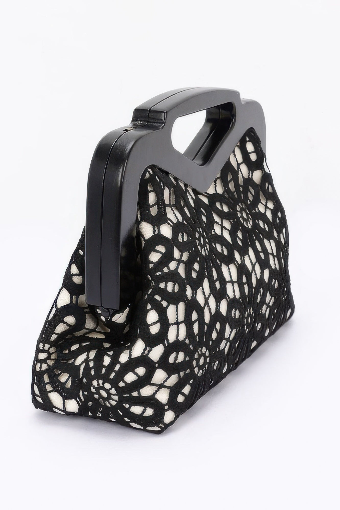 Crochet Wood Frame Clutch - Wear Arielle