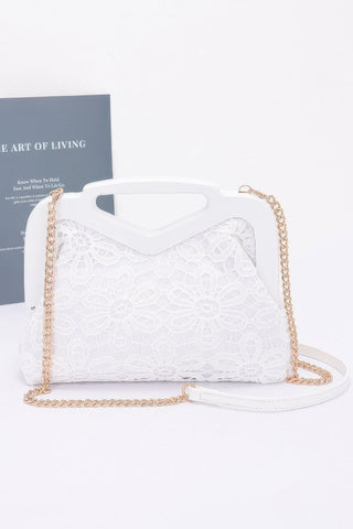 Crochet Wood Frame Clutch - Wear Arielle
