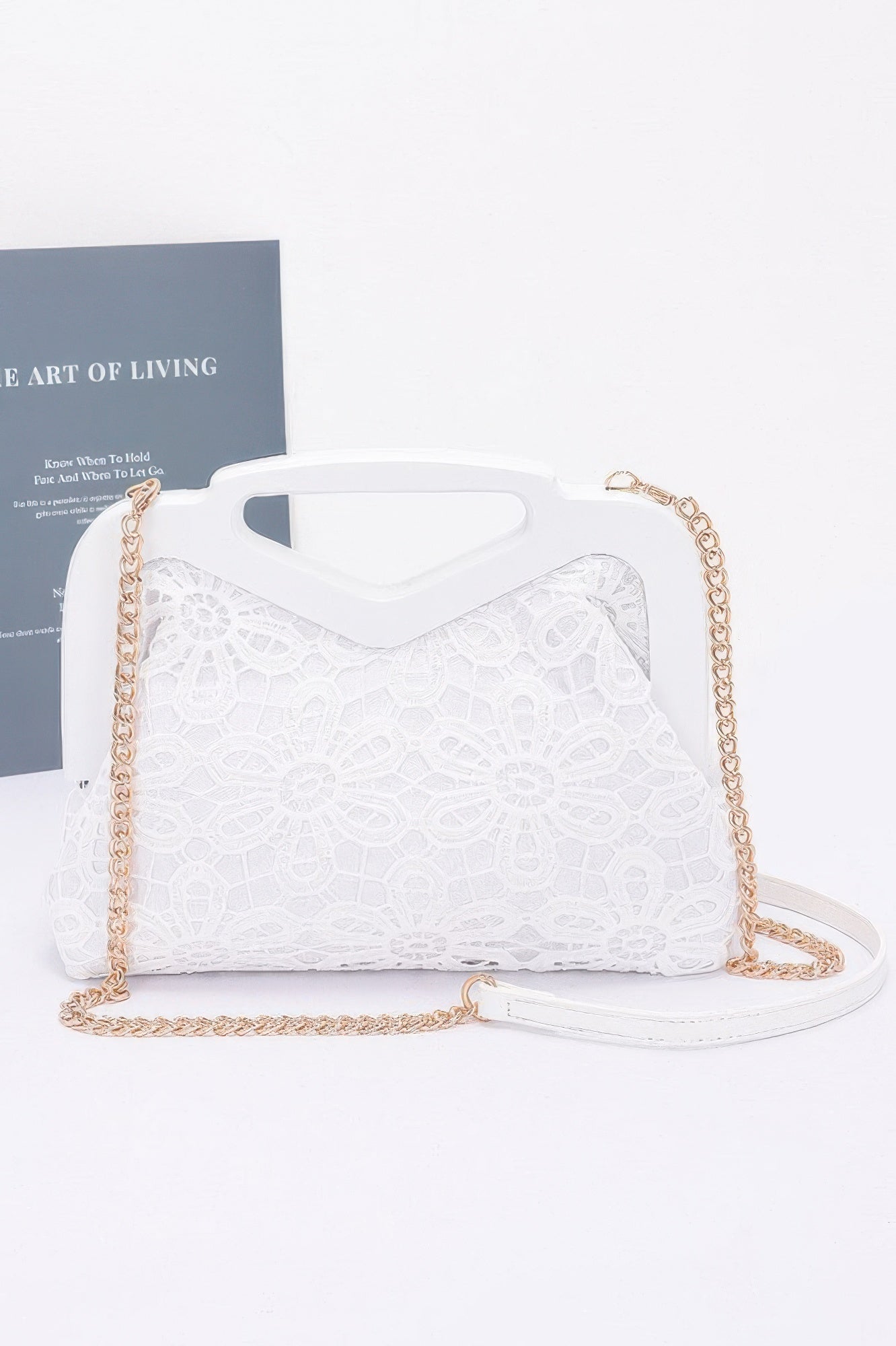 Crochet Wood Frame Clutch - Wear Arielle