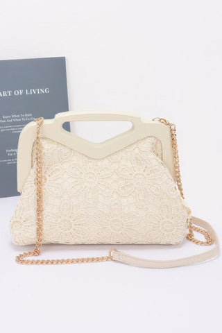 Crochet Wood Frame Clutch - Wear Arielle