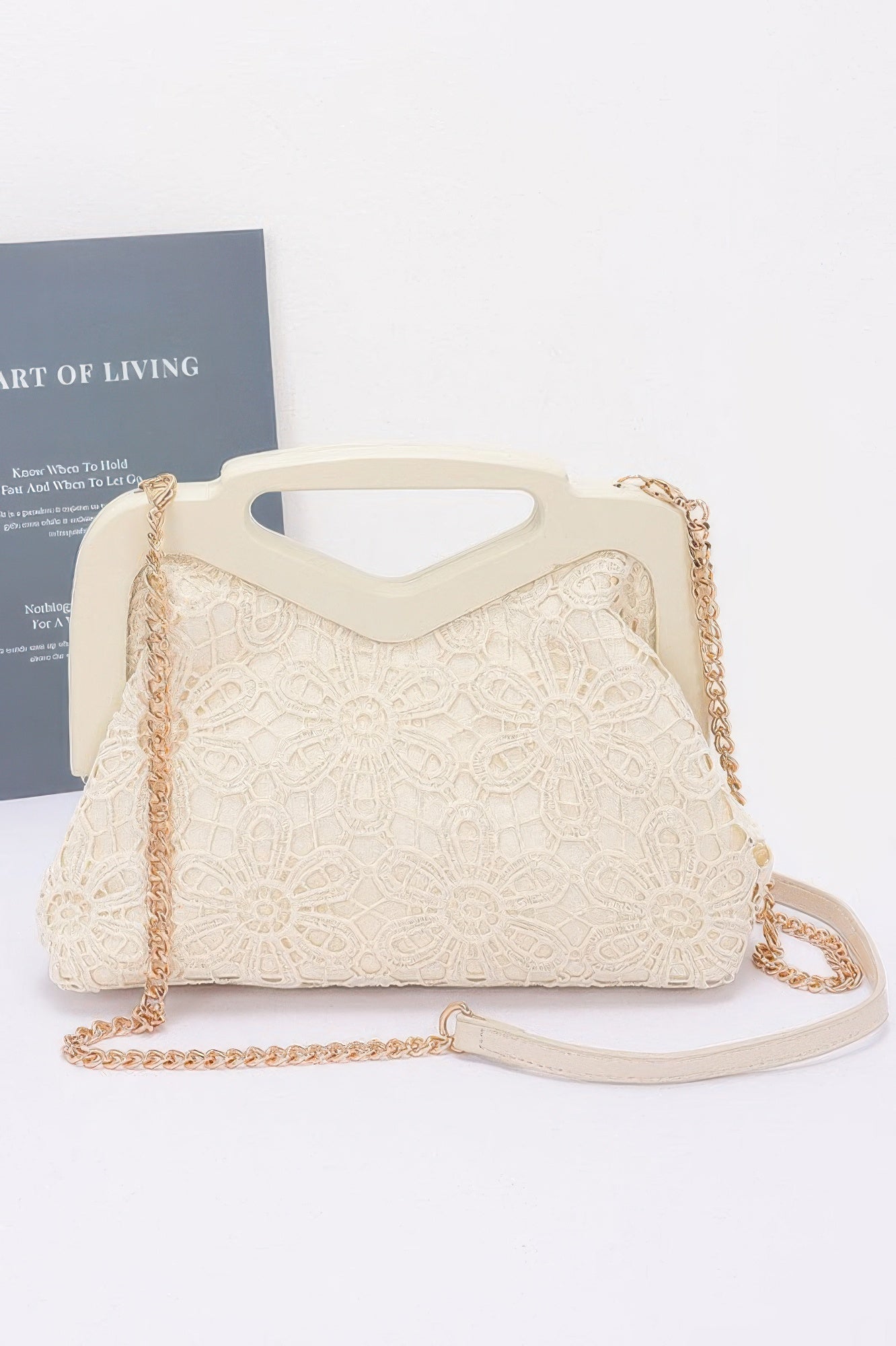 Crochet Wood Frame Clutch - Wear Arielle