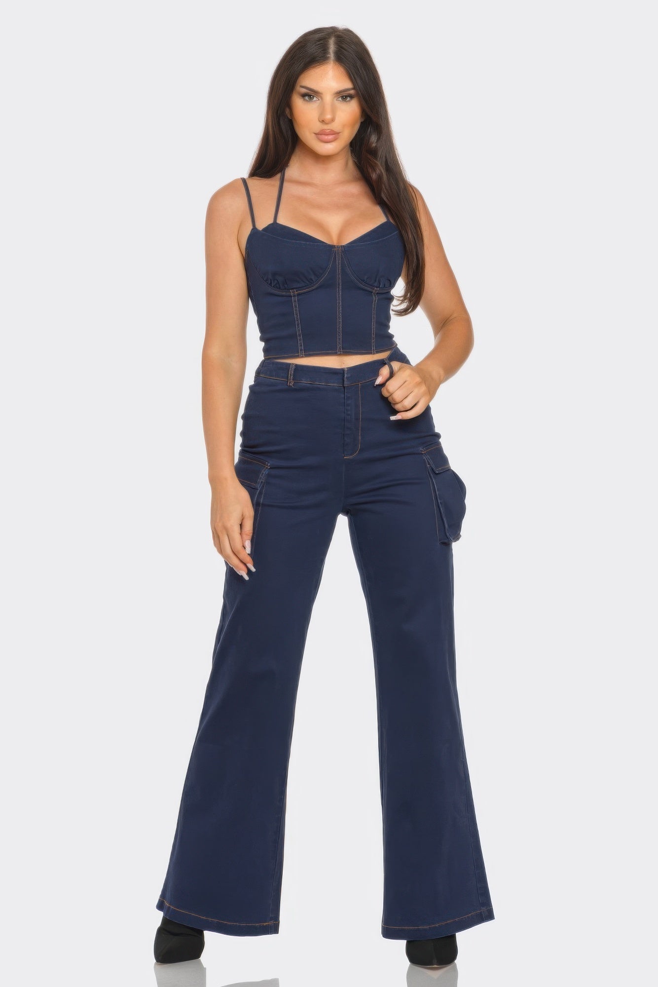 Crop Jacket 3pcs Set - Wear Arielle