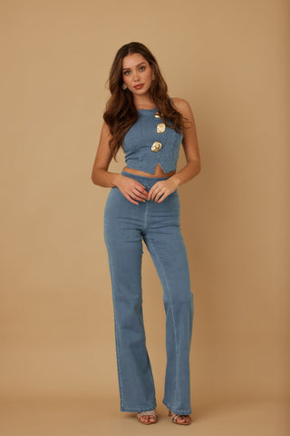 Crop Vest Casual Sets - Wear Arielle