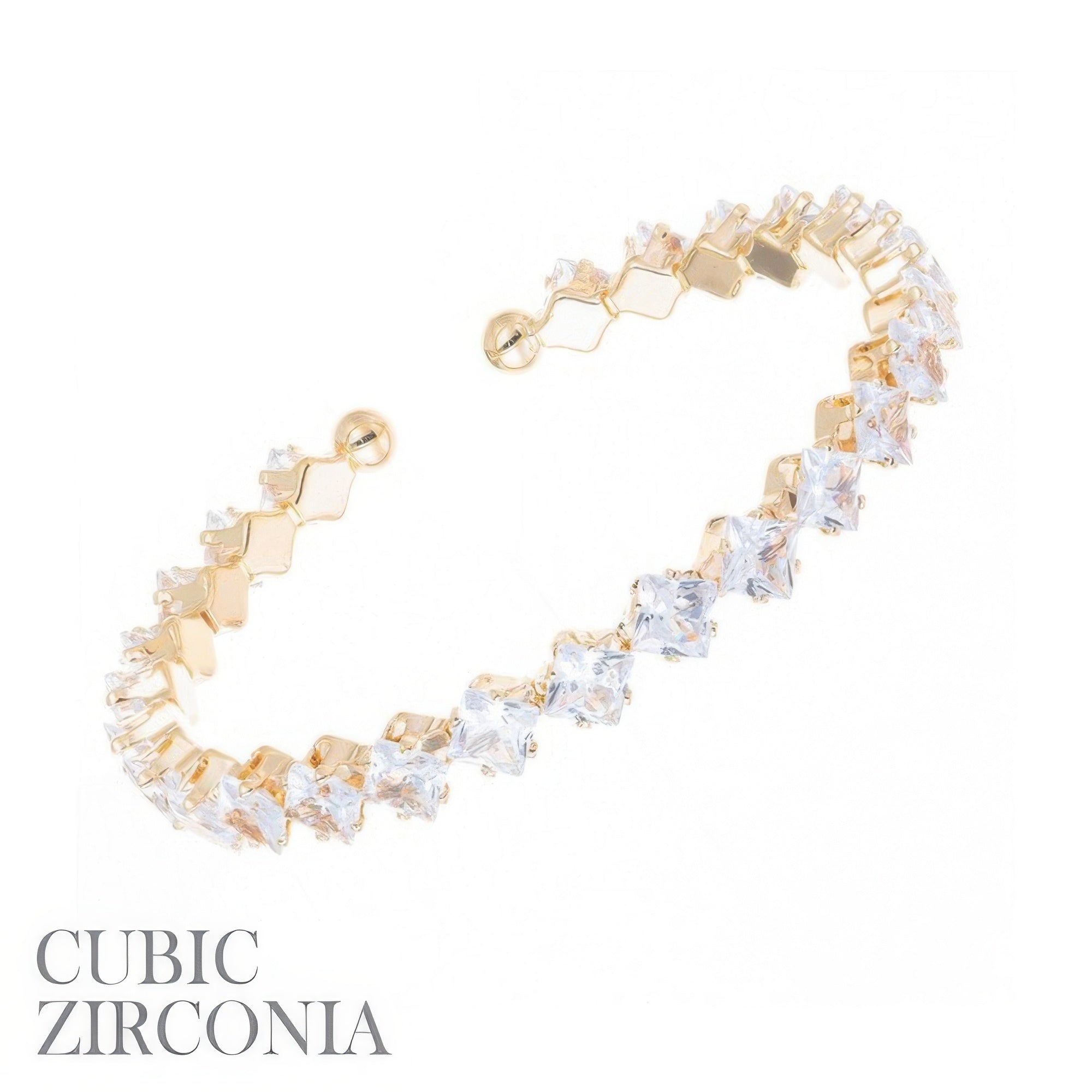Cubic Zirconia Embellished Cuff Bracelet - Wear Arielle