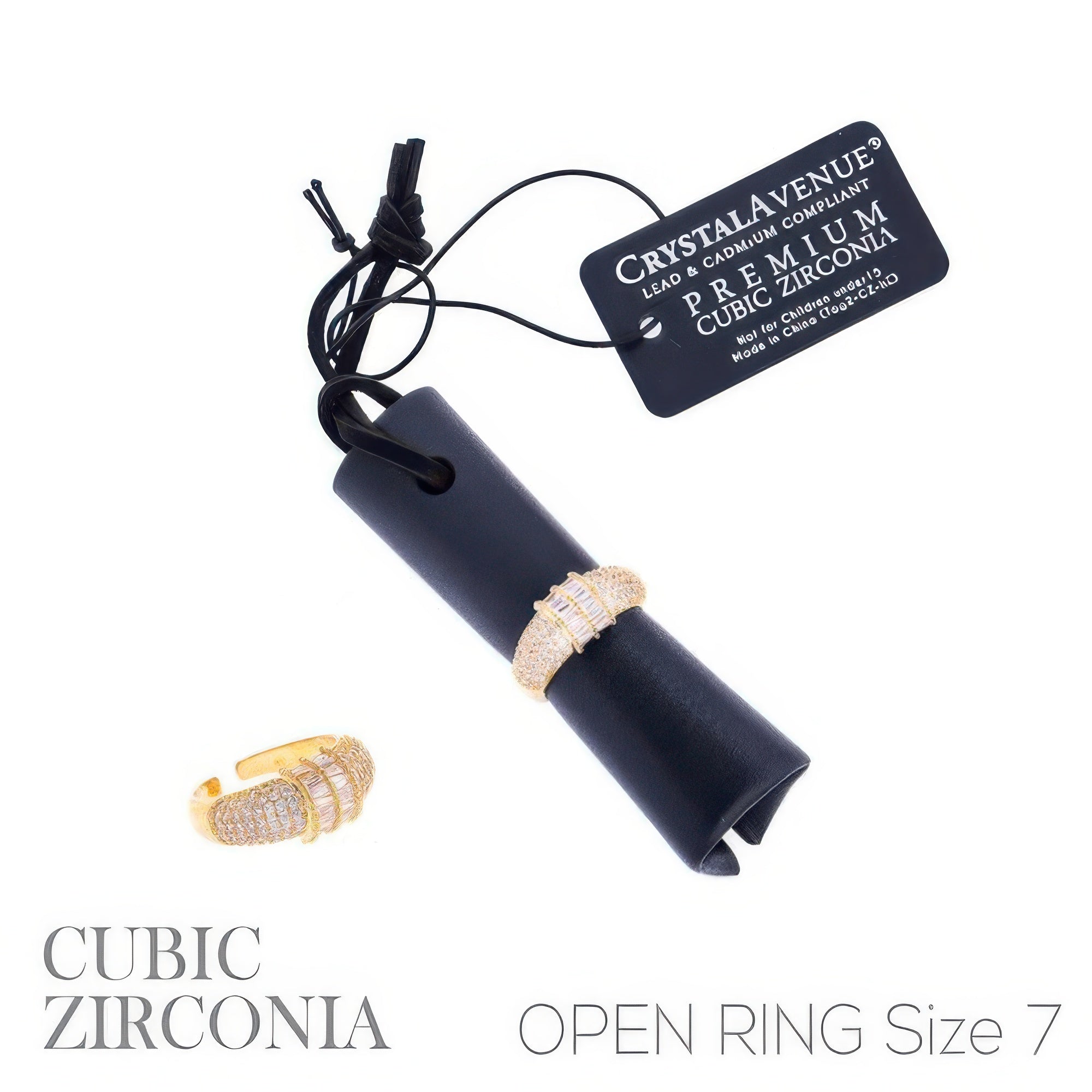 Cz Pave Trapezoid Center Ring - Wear Arielle