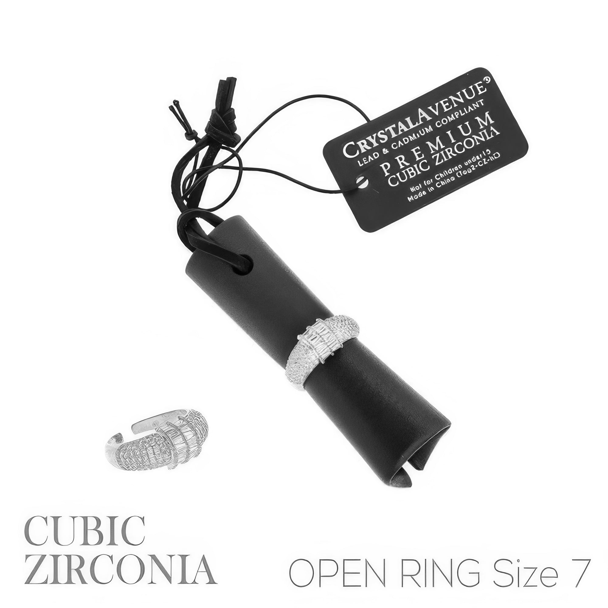 Cz Pave Trapezoid Center Ring - Wear Arielle
