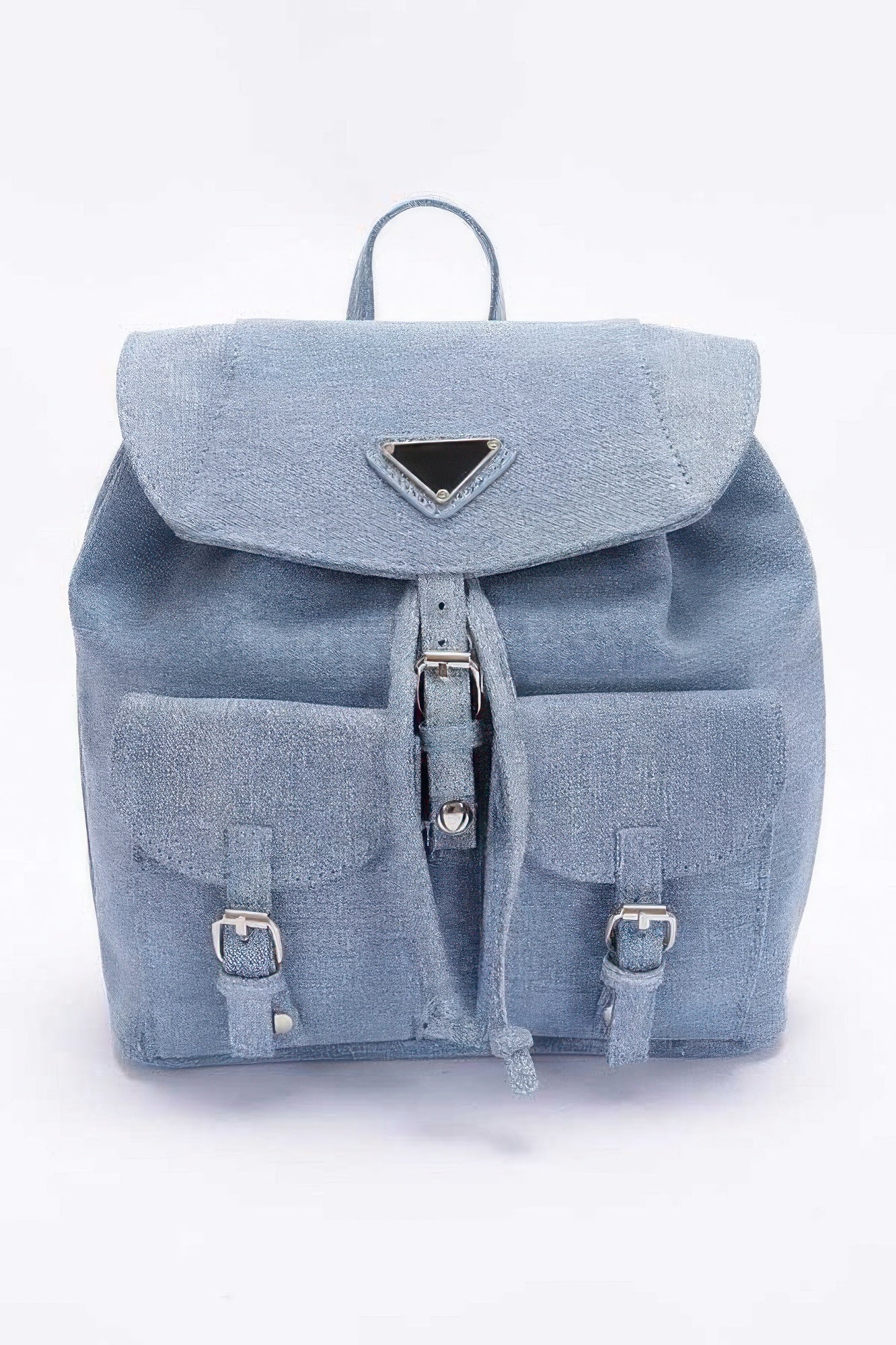 Denim Double Pocket Front Backpack - Wear Arielle