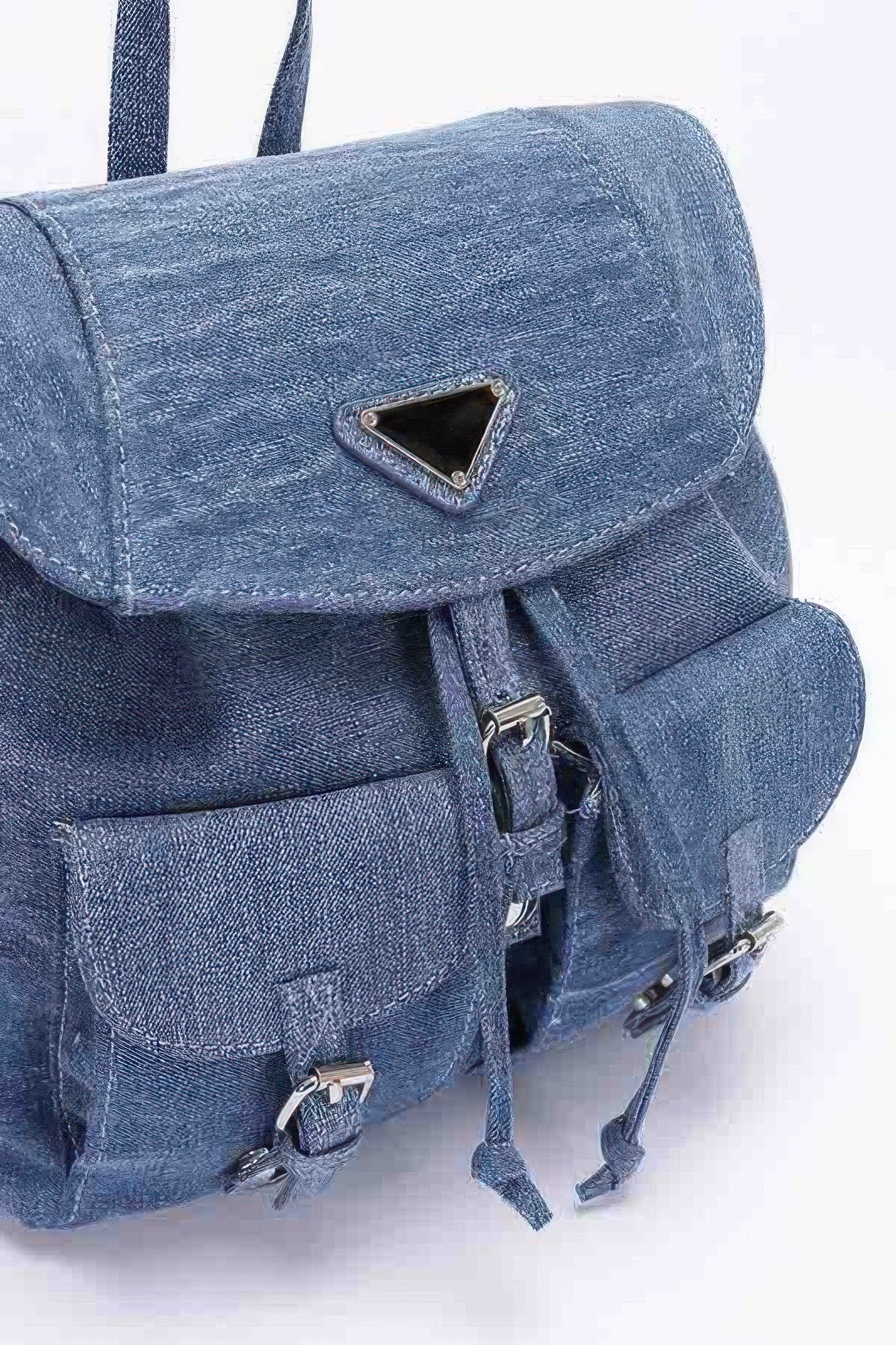 Denim Double Pocket Front Backpack - Wear Arielle