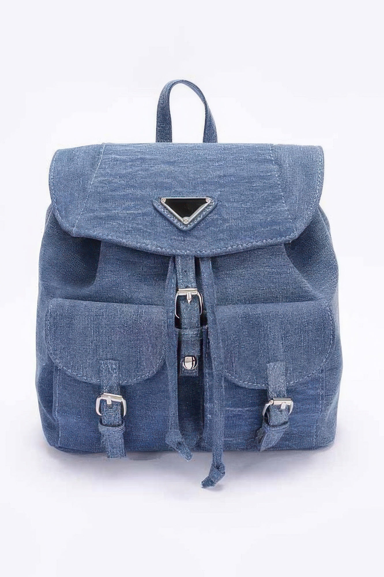 Denim Double Pocket Front Backpack - Wear Arielle