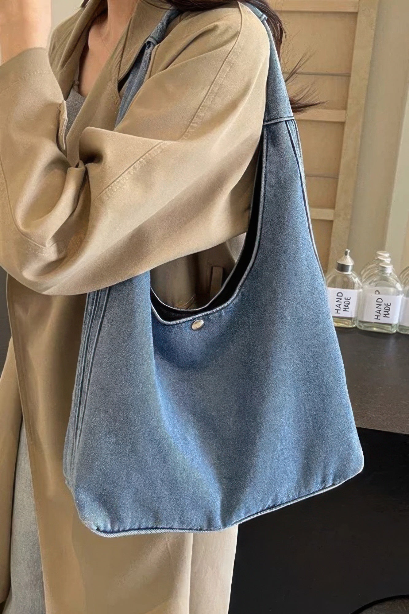 Denim Hobo Bag - Wear Arielle