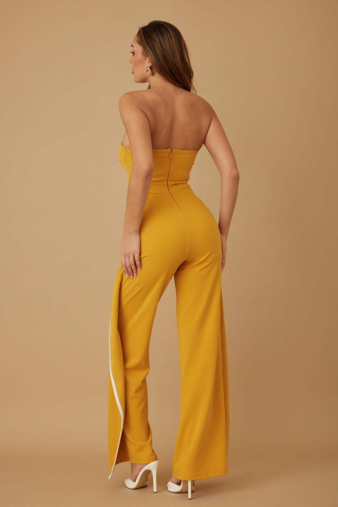 Double Flap Layer Strapless Jumpsuit - Wear Arielle
