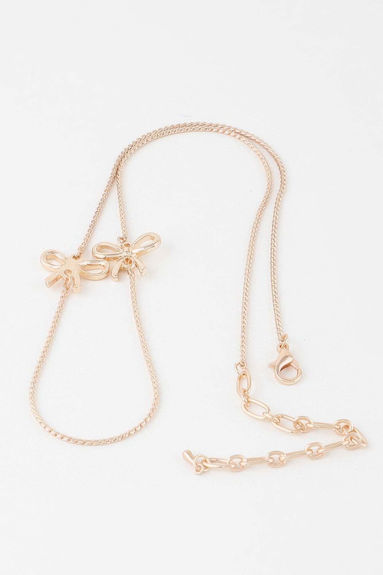 Double Ribbon Chain Necklace - Wear Arielle