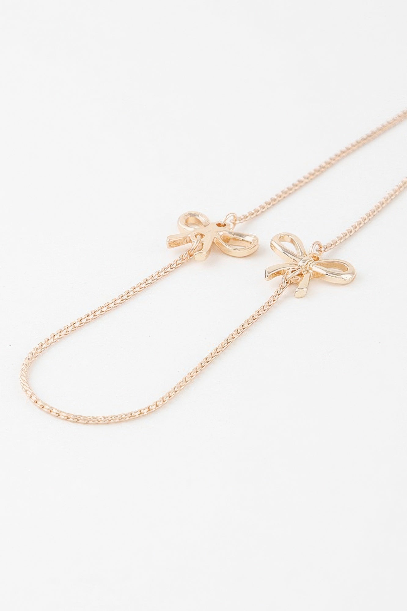 Double Ribbon Chain Necklace - Wear Arielle