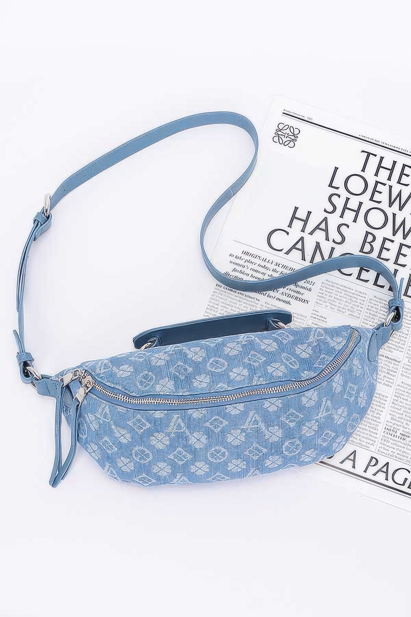 Embossed Denim Crossbody Bag - Wear Arielle
