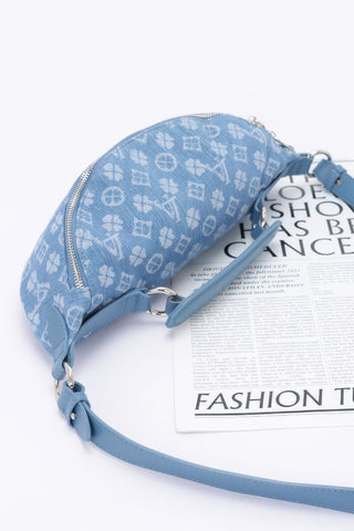 Embossed Denim Crossbody Bag - Wear Arielle