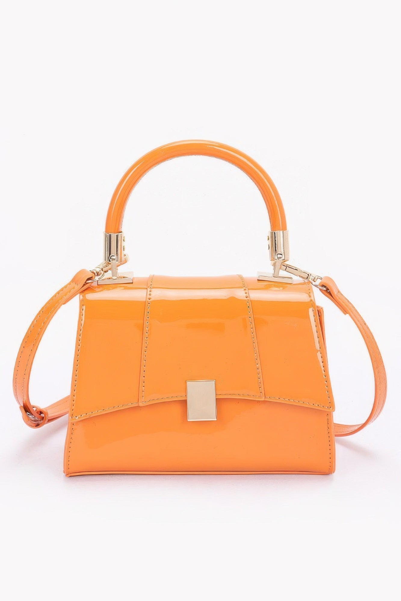 Enamel Flap Crossbody Bag - Wear Arielle