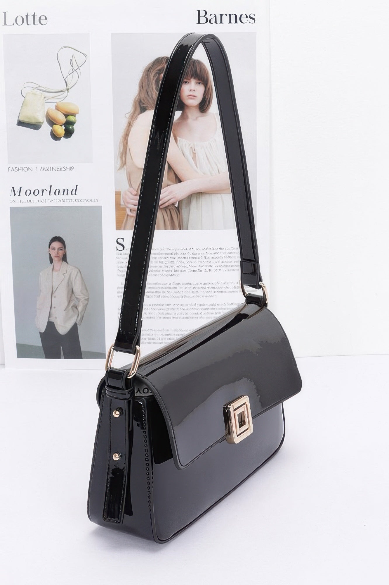 Enamel Flap Shoulder Bag - Wear Arielle