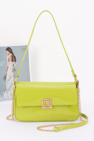 Enamel Flap Shoulder Bag - Wear Arielle