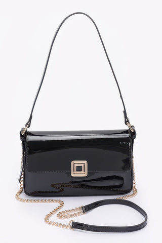 Enamel Flap Shoulder Bag - Wear Arielle