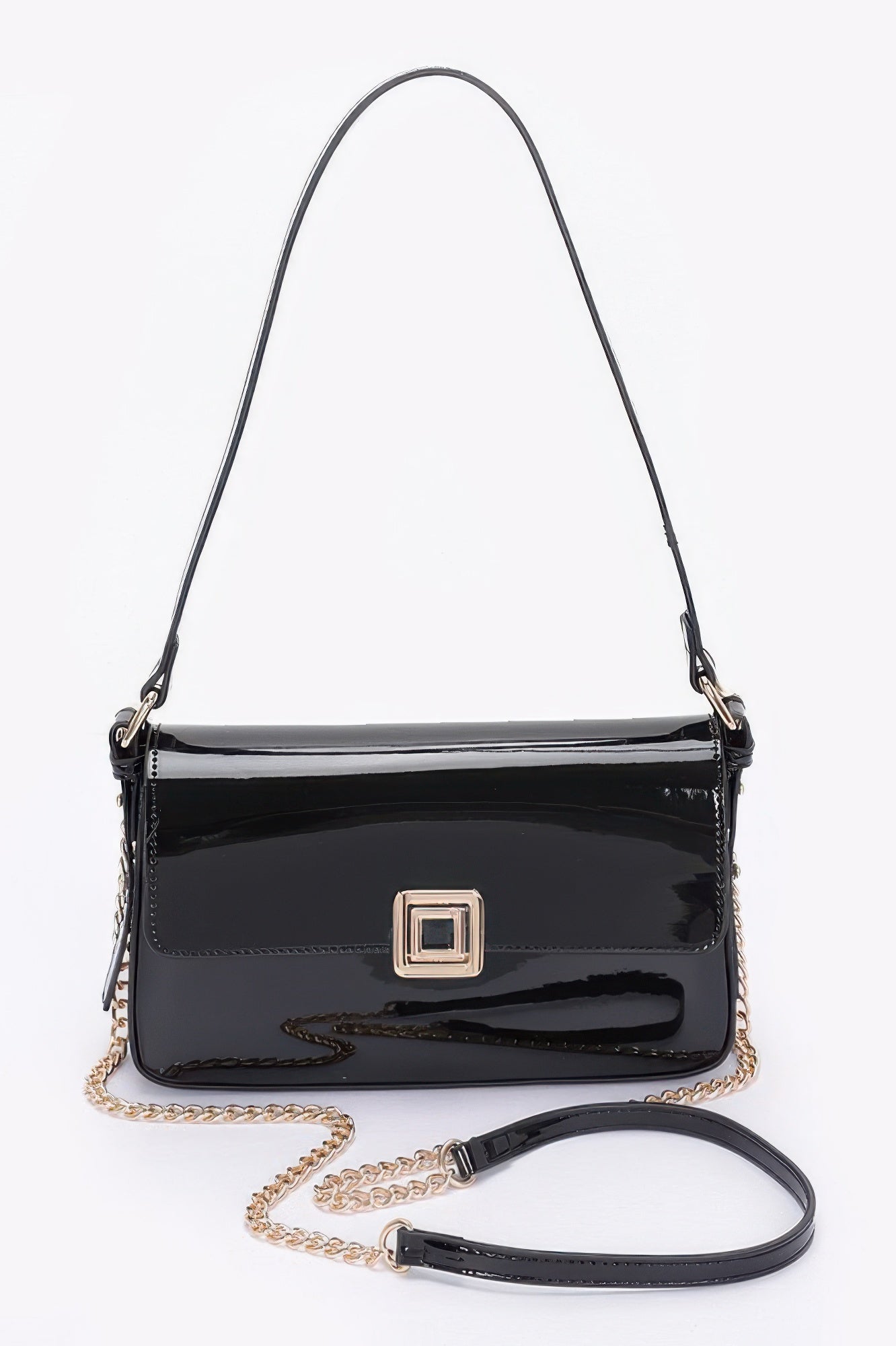 Enamel Flap Shoulder Bag - Wear Arielle