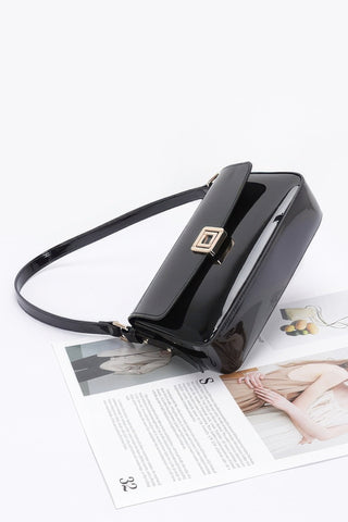 Enamel Flap Shoulder Bag - Wear Arielle