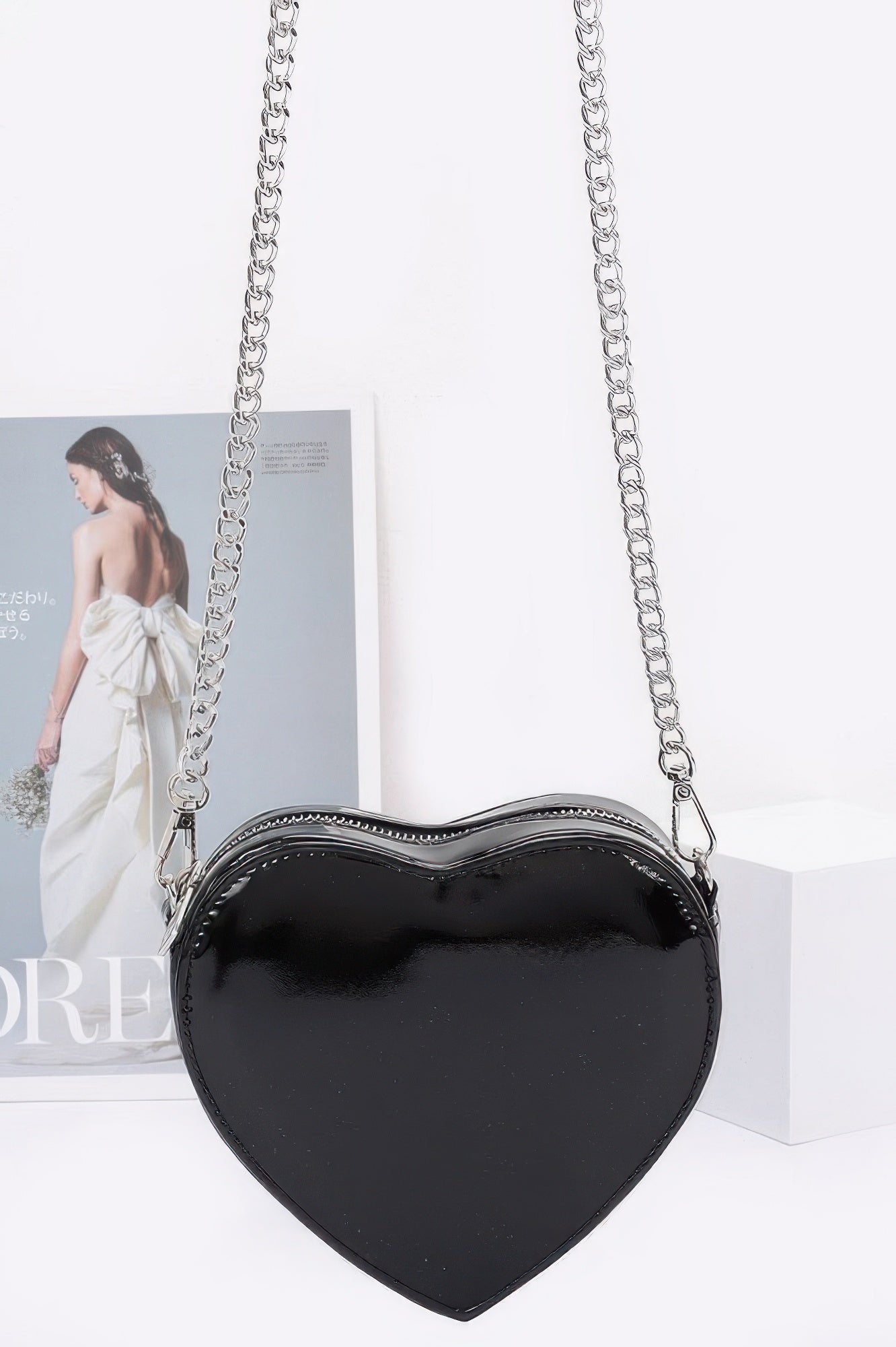 Enamel Heart Shape Crossbody Bag - Wear Arielle