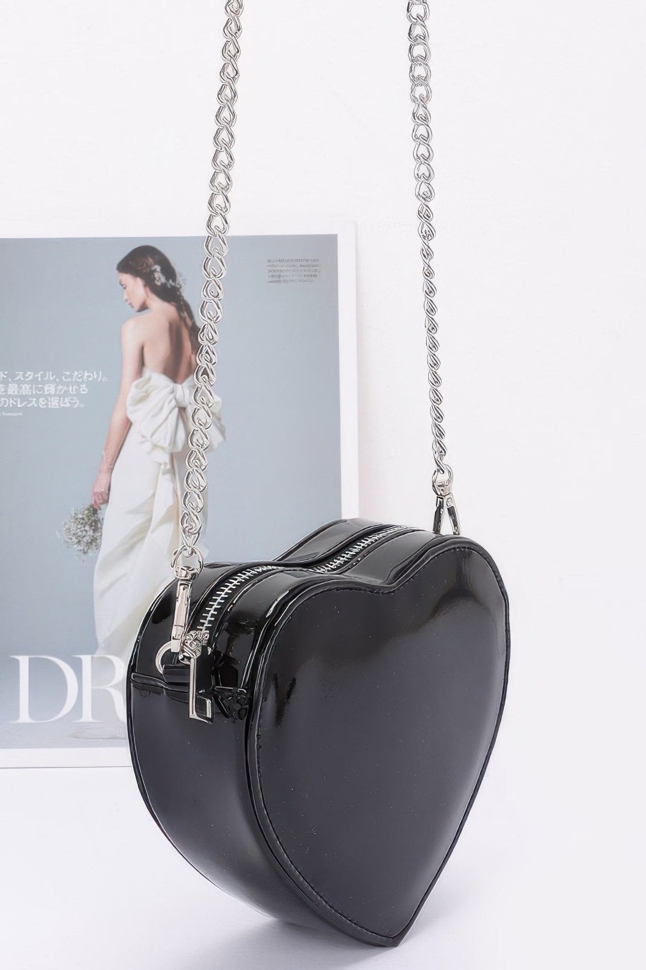 Enamel Heart Shape Crossbody Bag - Wear Arielle