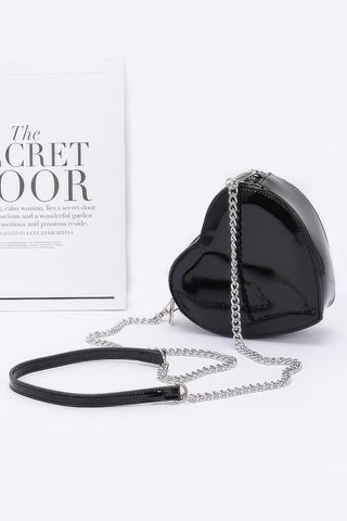 Enamel Heart Shape Crossbody Bag - Wear Arielle