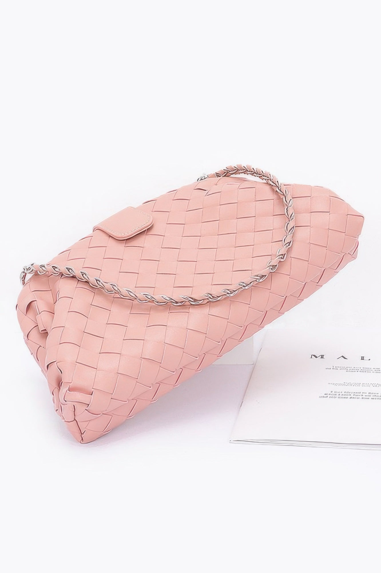Faux Leather Braided Frame Shoulder Bag - Wear Arielle