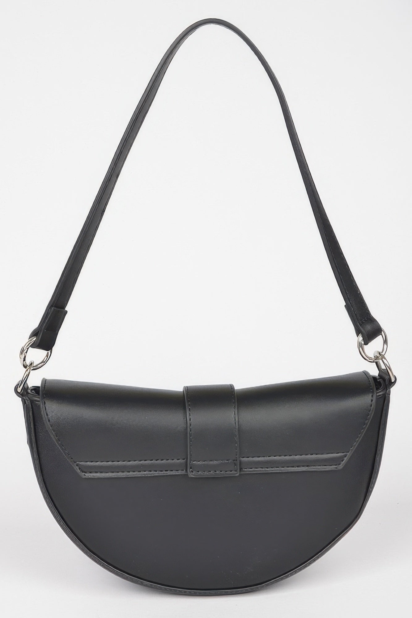 Faux Leather Buckle Shoulder Bag - Wear Arielle