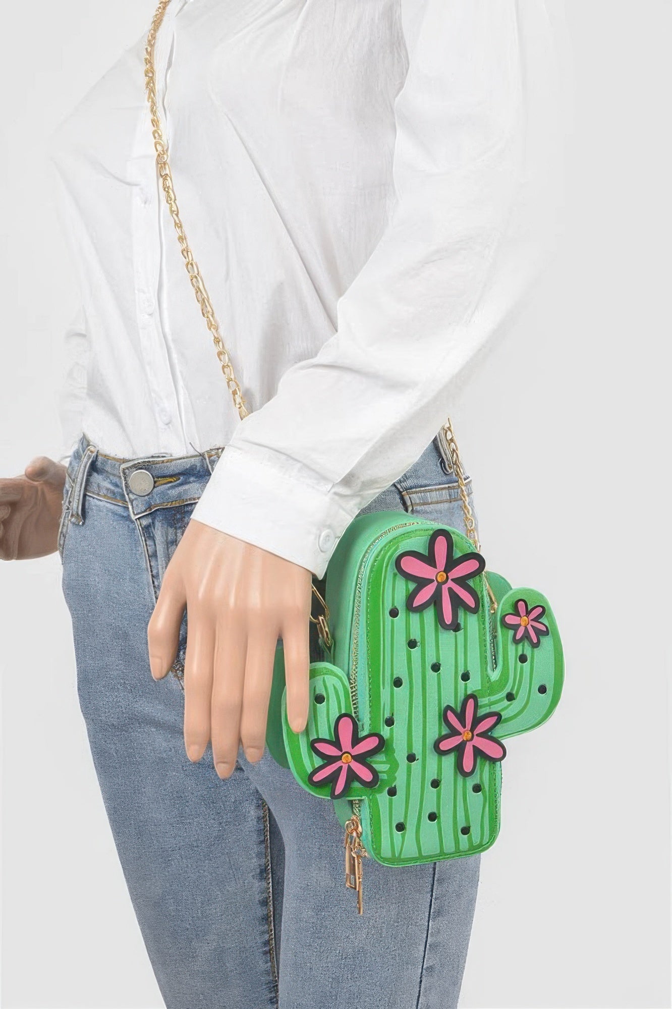 Faux Leather Cactus Crossbody Bag - Wear Arielle