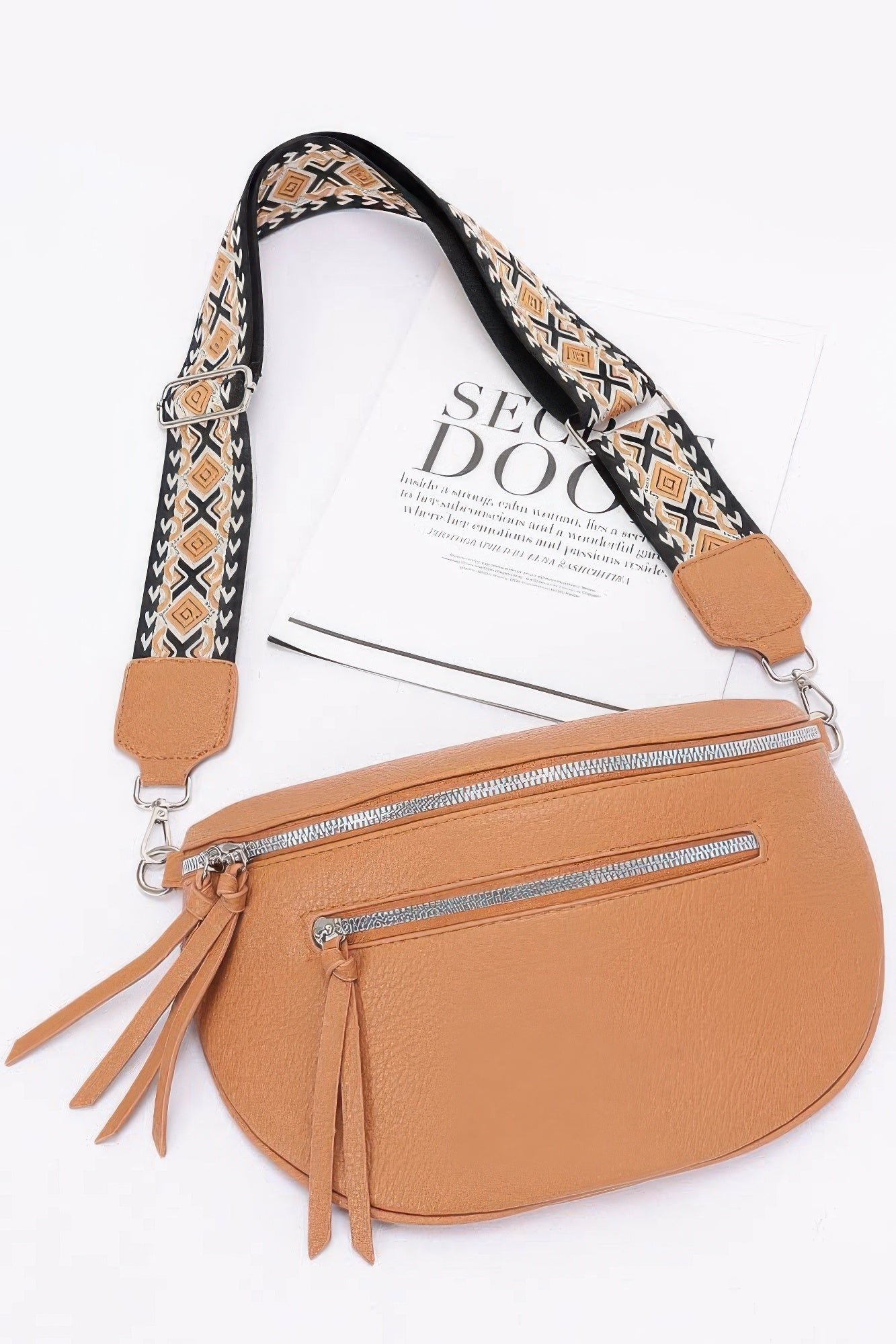 Faux Leather Crossbody Bag Belt - Wear Arielle