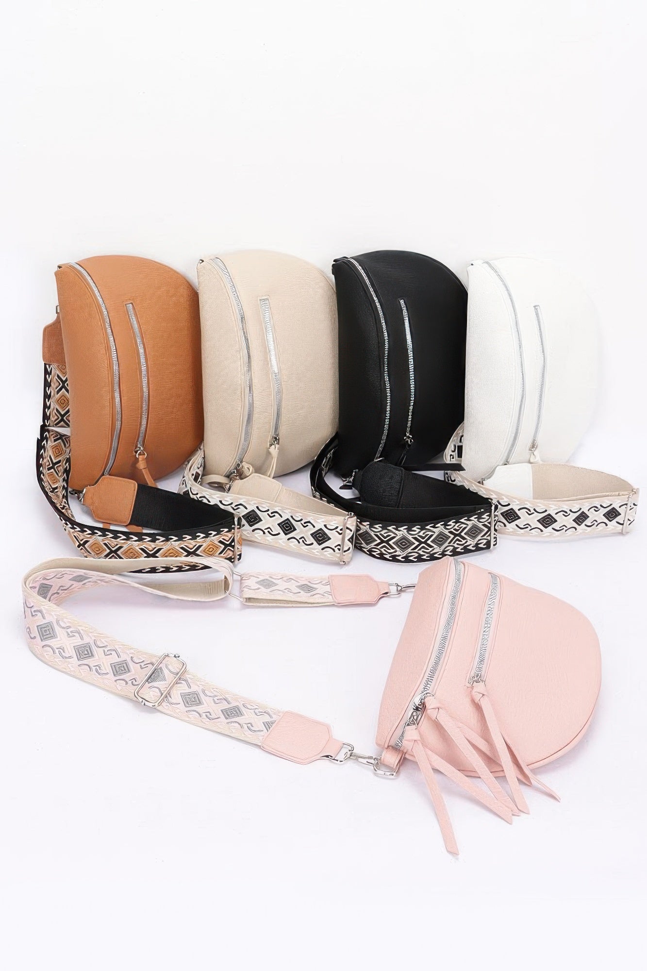 Faux Leather Crossbody Bag Belt - Wear Arielle