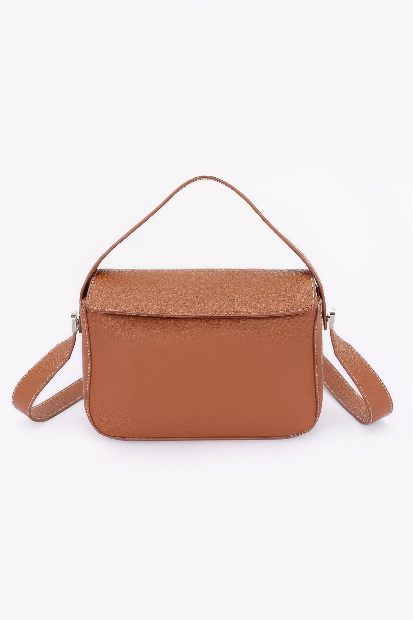 Faux Leather Crossbody Handle Bag - Wear Arielle
