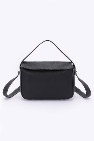 Faux Leather Crossbody Handle Bag - Wear Arielle