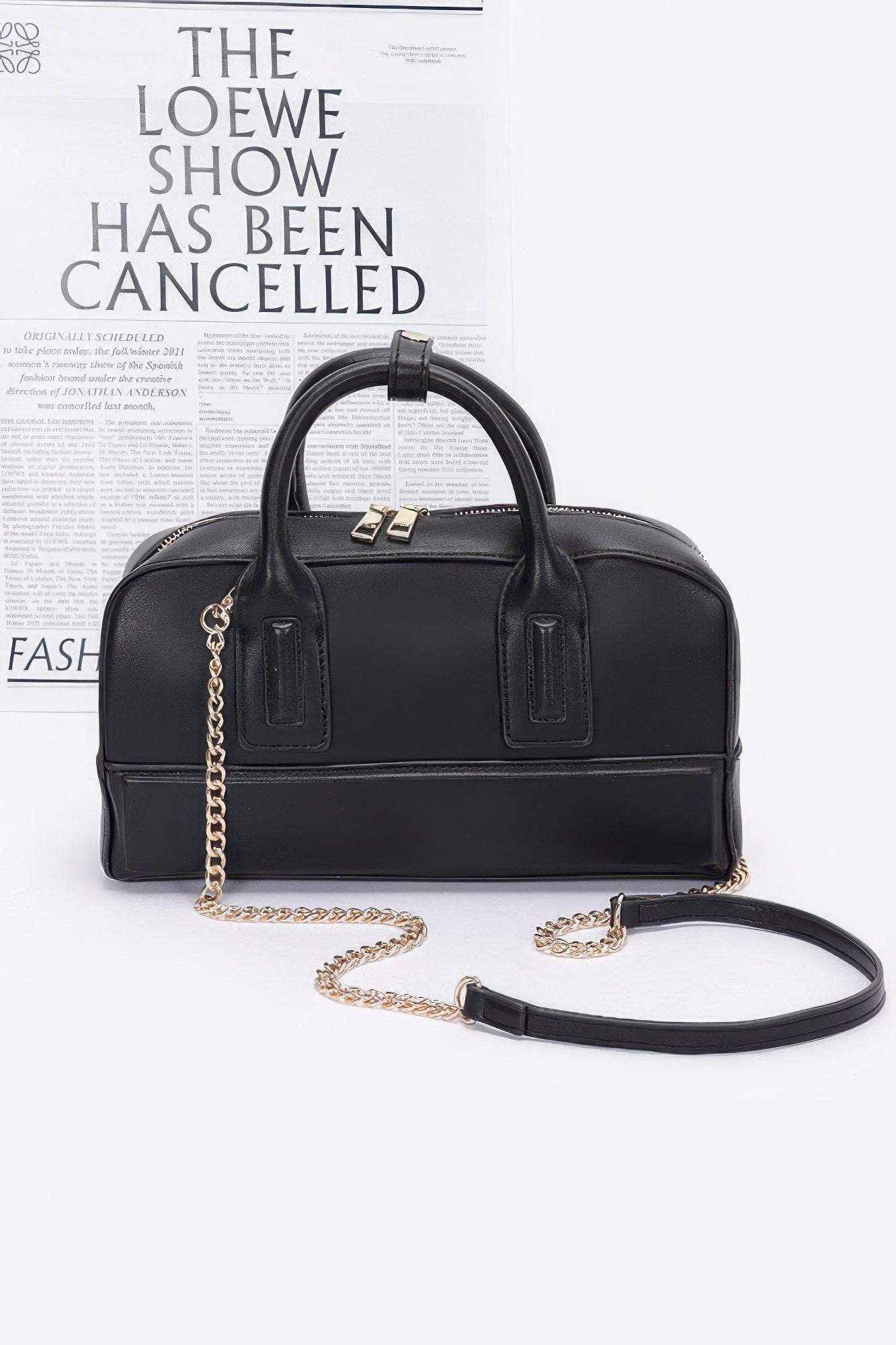 Faux Leather Handbag - Wear Arielle