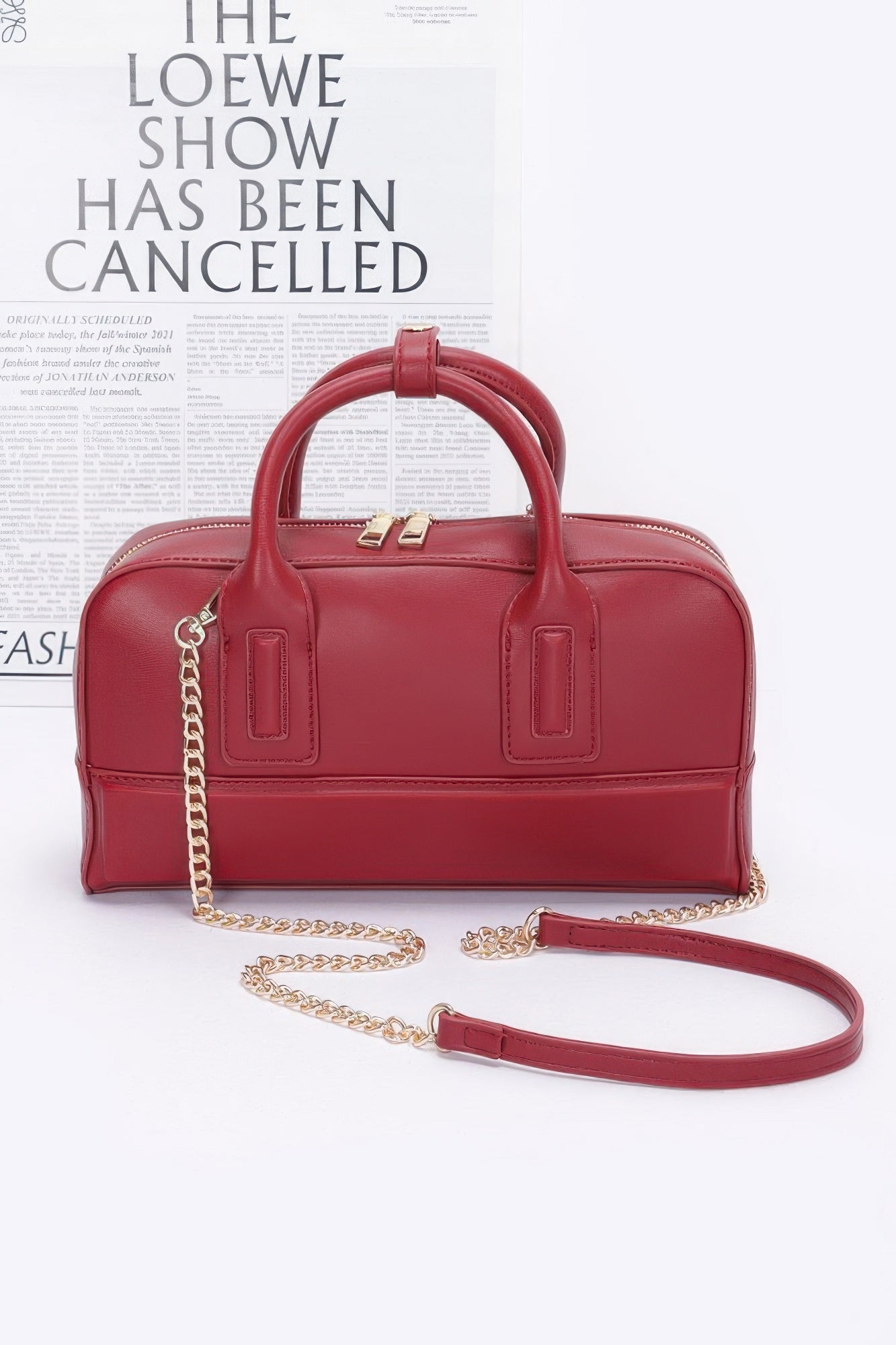 Faux Leather Handbag - Wear Arielle