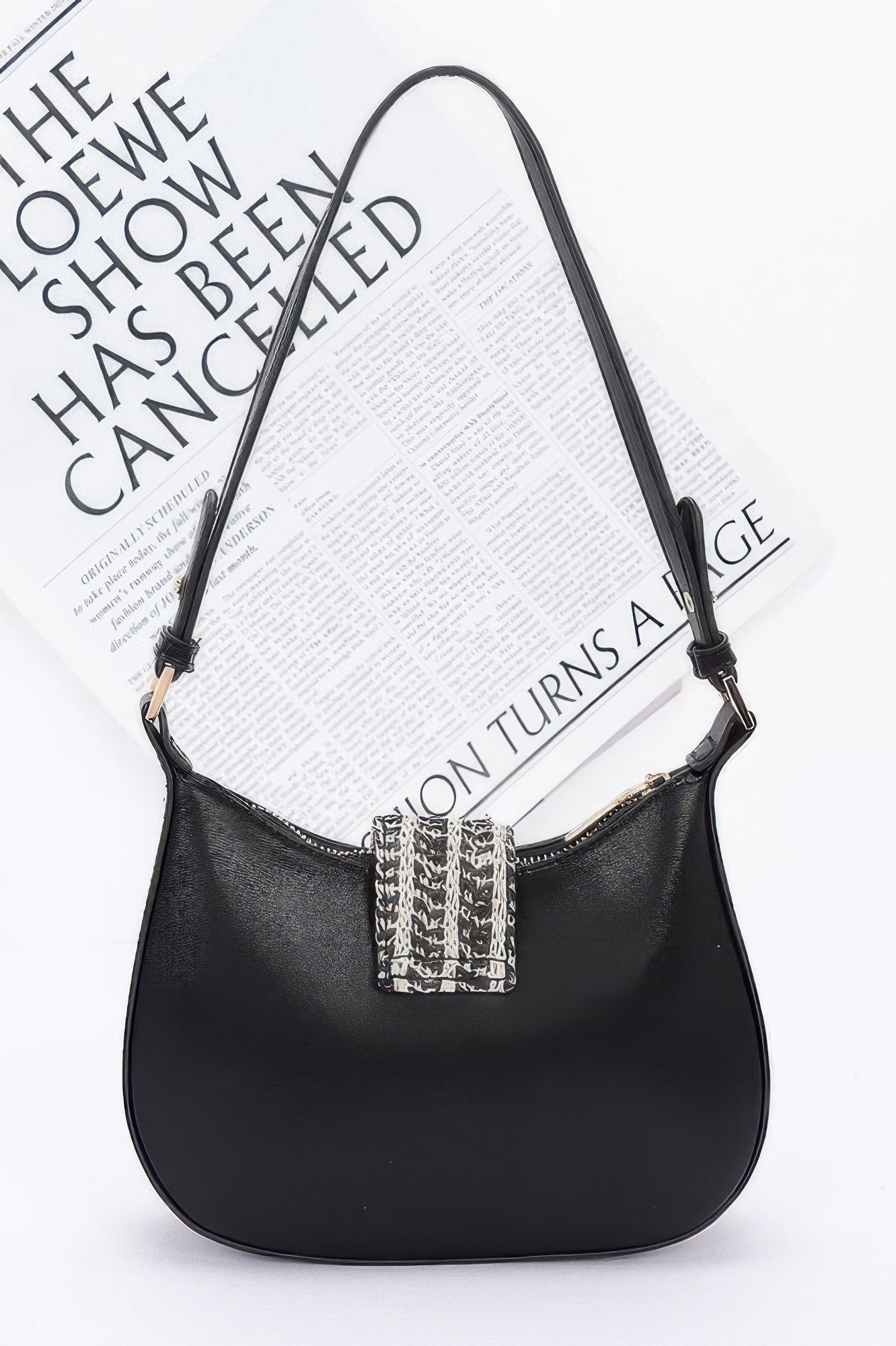 Faux Leather Hobo Bag - Wear Arielle