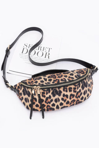 Faux Leather Leopard Crossbody Bag - Wear Arielle