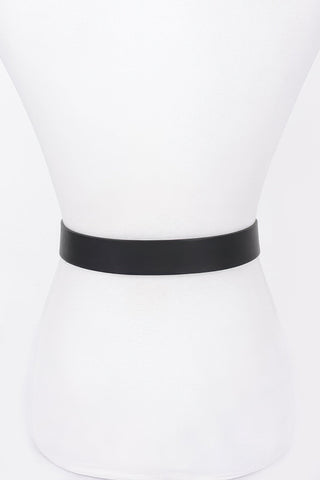 Faux Leather Metal Buckle Plus Belt - Wear Arielle