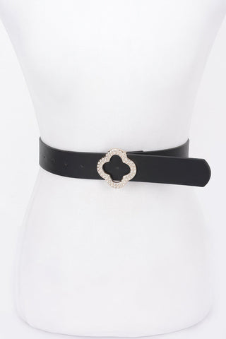 Faux Leather Metal Buckle Plus Belt - Wear Arielle