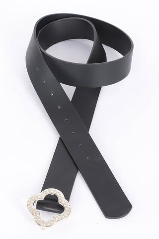 Faux Leather Metal Buckle Plus Belt - Wear Arielle